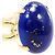 Autre Marque 18K Gelbgoldring mit Lapis Lazuli und grünem Diamanten Blau Golden - Ansicht 2