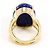 Autre Marque 18K Gelbgoldring mit Lapis Lazuli und grünem Diamanten Blau Golden - Ansicht 4