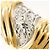 Autre Marque 18K Gelbgold und Platin Diamant Ring Golden - Ansicht 2