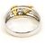 Autre Marque 18K Gelbgold und Platin Diamant Ring Golden - Ansicht 4