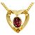 Autre Marque Collana in oro giallo 18K con granato e diamante Rosso D'oro