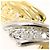 Autre Marque PT850 Platin- und Gelbgold-Diamantring Golden - Ansicht 2