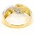 Autre Marque PT850 Platin- und Gelbgold-Diamantring Golden - Ansicht 4