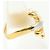 Autre Marque Elegenter 18K Gelbgold- und Platin-Diamantring Golden - Ansicht 3