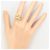 Autre Marque Elegenter 18K Gelbgold- und Platin-Diamantring Golden - Ansicht 7