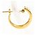 Autre Marque Orecchini a cerchio in oro giallo 18K con diamante D'oro - vista 2