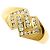 Autre Marque Anello a fascia in oro giallo 18K e diamanti D'oro