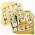 Autre Marque Anello a fascia in oro giallo 18K e diamanti D'oro - vista 2