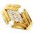 Autre Marque 18K Gelbgold-Ring mit Diamant Golden