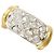 Autre Marque Diamantring aus PT900 Platin und 18K Gelbgold Golden