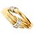 Autre Marque PT900 Platin- und 18K Gelbgold-Ring mit Diamant Golden