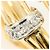Autre Marque PT900 Platin- und 18K Gelbgold-Ring mit Diamant Golden - Ansicht 2