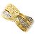 Autre Marque 18K Gelbgold- und Platin-Ring mit Diamant Golden