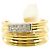 Autre Marque 18K Gelbgold- und Platin-Ring mit Diamant Golden