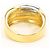 Autre Marque 18K Gelbgold- und Platin-Ring mit Diamant Golden - Ansicht 4