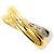 Autre Marque 18K Gelbgold- und Platin-Ring mit Diamant Golden