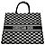 Dior Caro Grande Borsa Tote Jacquard Dior Oblique Nero Bianco
