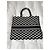 Dior Caro Grande Borsa Tote Jacquard Dior Oblique Nero Bianco - vista 2
