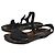 Sonia Rykiel Sandali flat neri in camoscio con fiore Nero