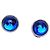 Orecchini a clip Chanel Logo Gripoix Argento Blu