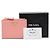Portafoglio bi-fold con logo Prada in pelle rosa - vista 7