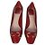 Décolleté Christian Dior in vernice rossa Rosso