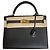 Hermès Kelly 32 Sellier Nero Pelle Togo