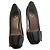 Prada Décolleté in raso nero con fiocco