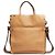 Fendi Tan Flip Leder Tote Bag Braun