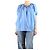 Joseph Blusa de seda azul con cuello drapeado - talla UK 6