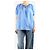 Joseph Blusa de seda azul con cuello drapeado - talla UK 6 - vista 3