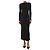 Reformation Vestido maxi acanalado negro con escote profundo en la espalda - talla XS