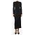 Reformation Vestido maxi acanalado negro con escote profundo en la espalda - talla XS - vista 3