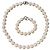 Autre Marque Swan Pearls Set Collana e Bracciale di Perle Bianco