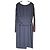 Vestido Marella Negro Drapeado con Mangas de Encaje