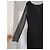 Vestido Marella Negro Drapeado con Mangas de Encaje - vista 7