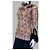 Top plissé floreale Tory Burch con scollo a volant e polsini in velluto Nero Multicolore - vista 3