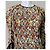 Top plissé floreale Tory Burch con scollo a volant e polsini in velluto Nero Multicolore - vista 4