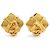 Pendientes de clip dorados Chanel