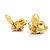 Pendientes de clip dorados Chanel - vista 5