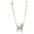 Collana Bambi Chanel Nero D'oro Verde Bianco sporco