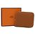 Hermès Cartera compacta de seda Azap Hermes Coñac - vista 9