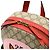Zaino Gucci GG Supreme Bosco Appliqué Dog Rosa Beige Verde - vista 8