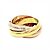 Anello Cartier Trinity in oro giallo rosa e bianco D'oro - vista 2
