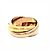 Anello Cartier Trinity in oro giallo rosa e bianco D'oro - vista 3