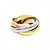 Anello Cartier Trinity in oro giallo rosa e bianco D'oro - vista 5