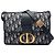 Bolsa 30 Montaigne Flap em lona Blue Oblique da Dior