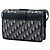Bolsa 30 Montaigne Flap em lona Blue Oblique da Dior - vista 2