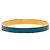 Bracciale rigido Hermès Blue Gold Plated Courchevel Kelly Cadena Lock - vista 3