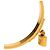 Bracciale rigido Hermès Blue Gold Plated Courchevel Kelly Cadena Lock - vista 4
